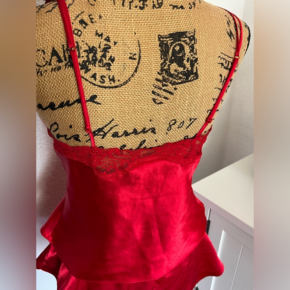 Victoria’s Secret vintage gold label women’s red lingerie pajama set-Medium - Picture 5 of 16